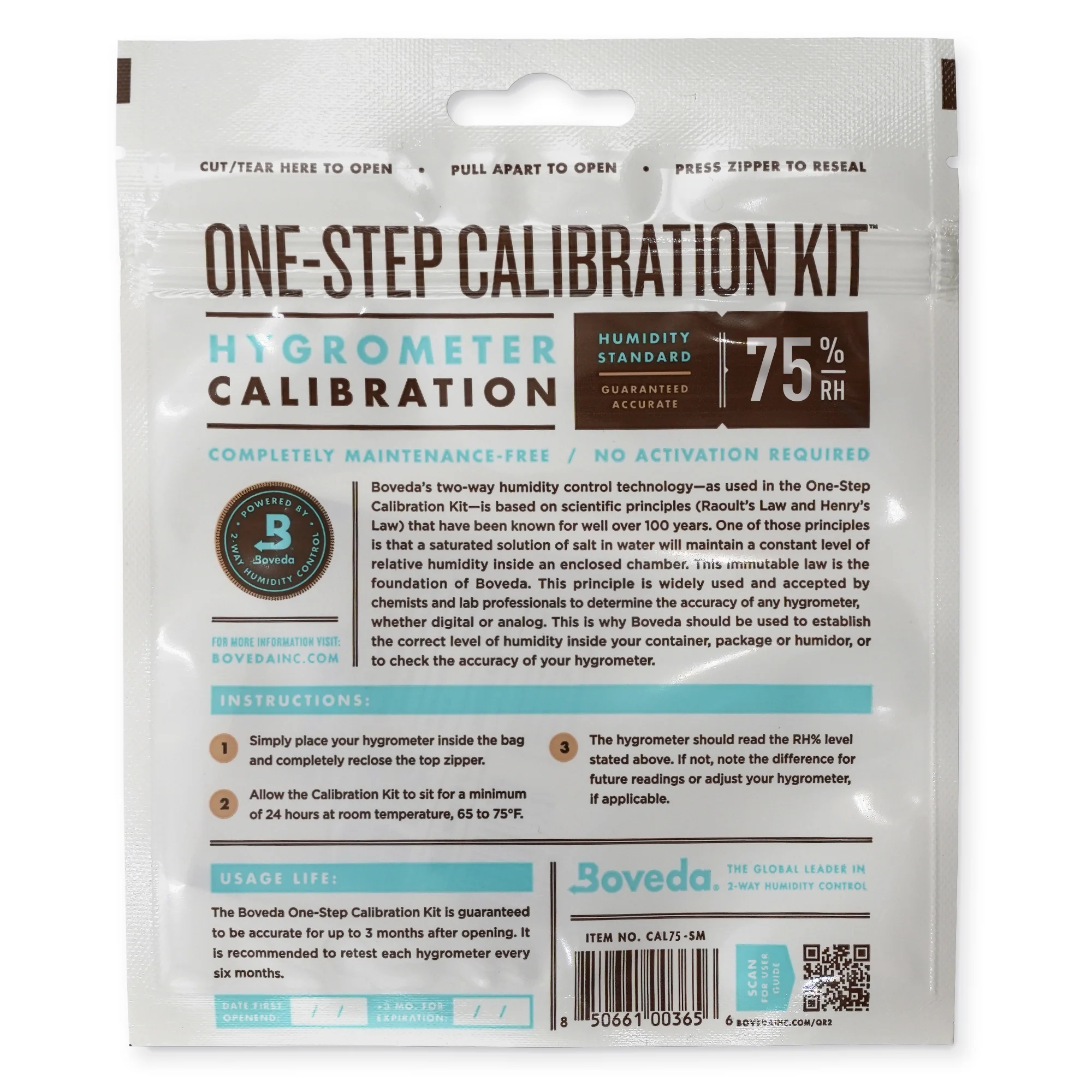 Boveda One-Step 75% Hygrometer Calibration Kit for Cannabis and Hemp - Image 2